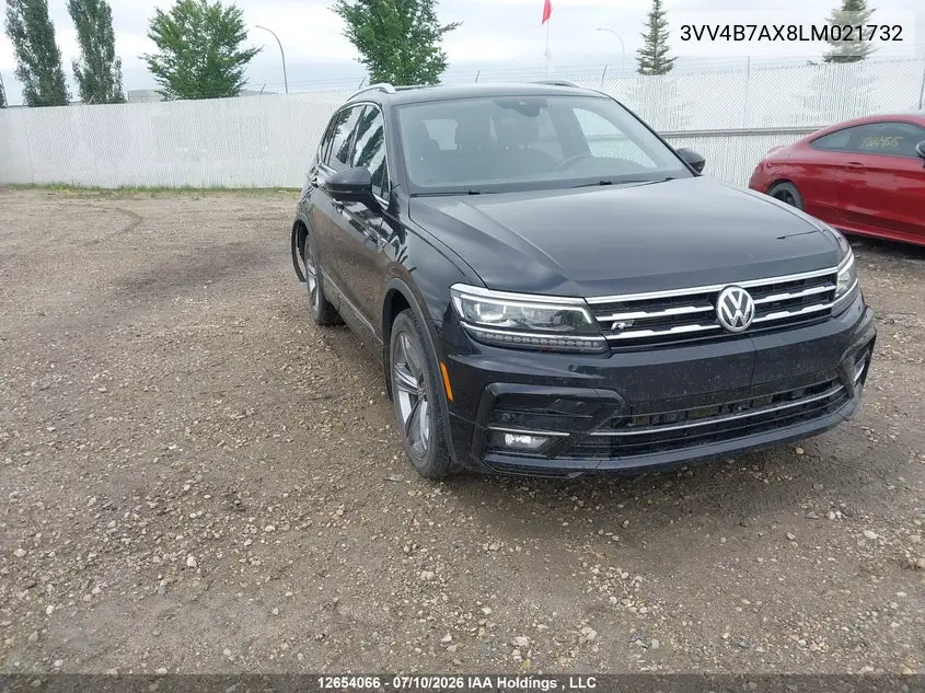 2020 Volkswagen Tiguan Highline VIN: 3VV4B7AX8LM021732 Lot: 12654066