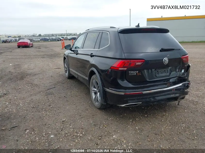 2020 Volkswagen Tiguan Highline VIN: 3VV4B7AX8LM021732 Lot: 12654066