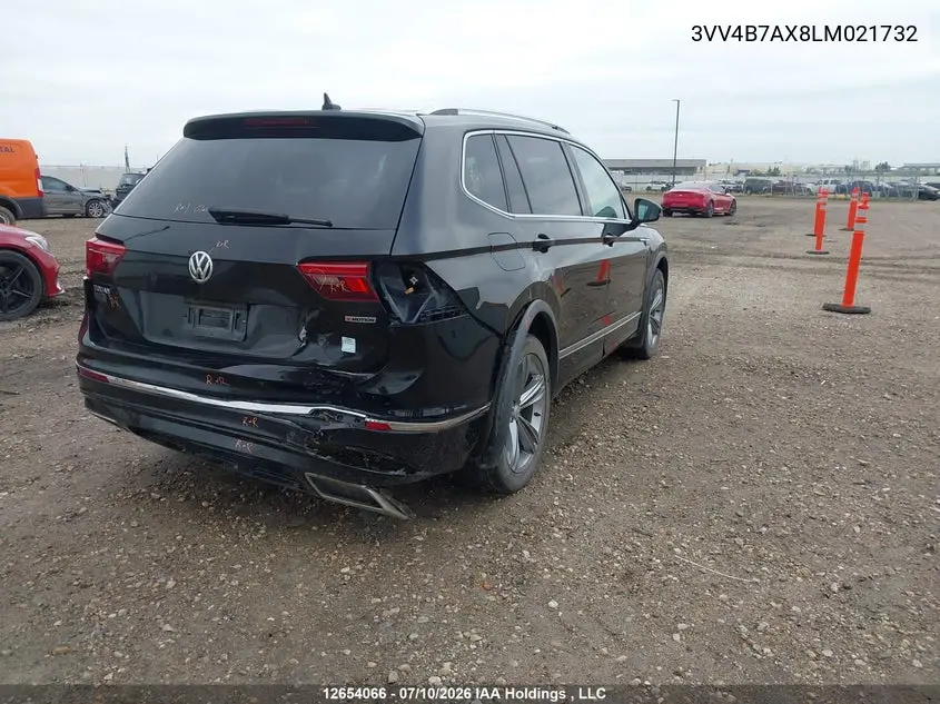 2020 Volkswagen Tiguan Highline VIN: 3VV4B7AX8LM021732 Lot: 12654066