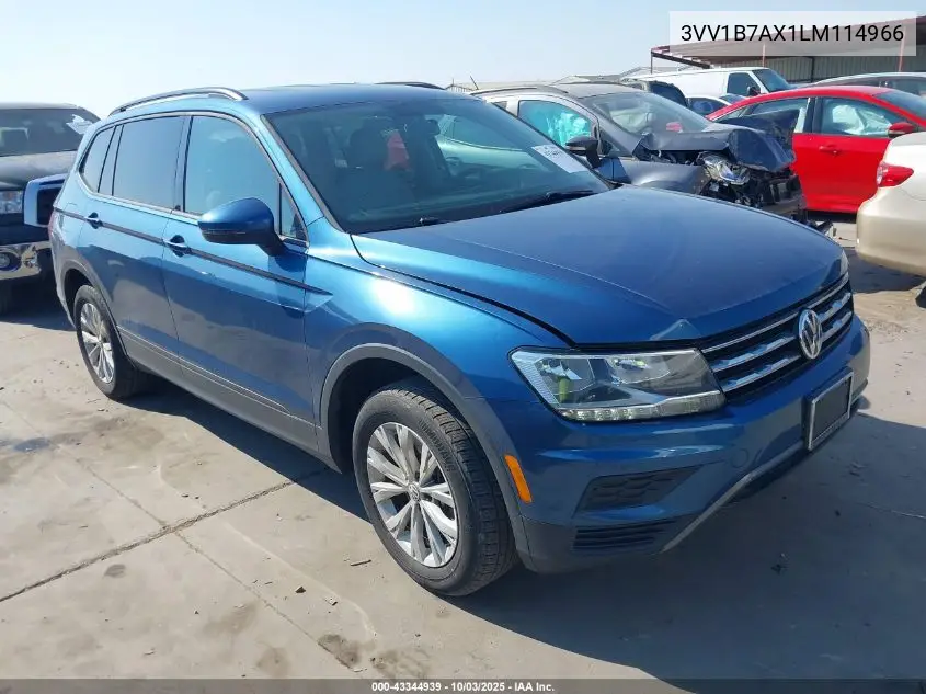 3VV1B7AX1LM114966 2020 Volkswagen Tiguan 2.0T S