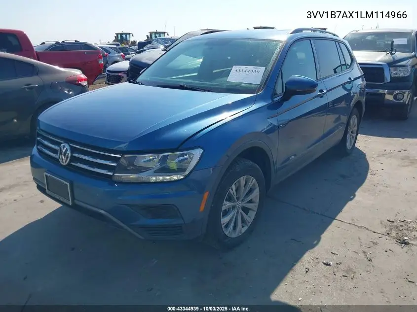 3VV1B7AX1LM114966 2020 Volkswagen Tiguan 2.0T S