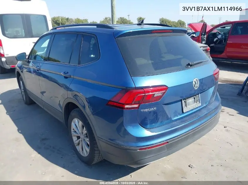 3VV1B7AX1LM114966 2020 Volkswagen Tiguan 2.0T S