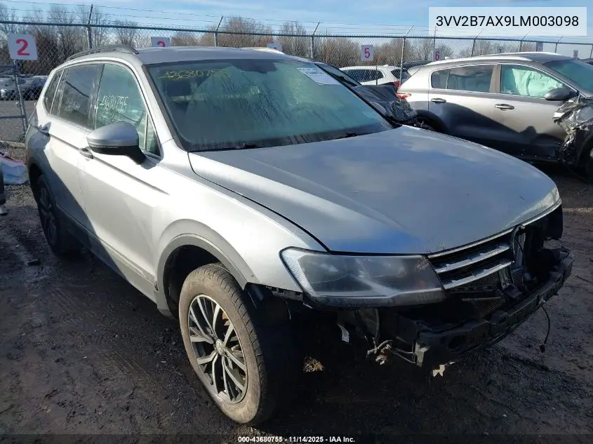 2020 Volkswagen Tiguan 2.0T Se/2.0T Se R-Line Black/2.0T Sel VIN: 3VV2B7AX9LM003098 Lot: 43680755