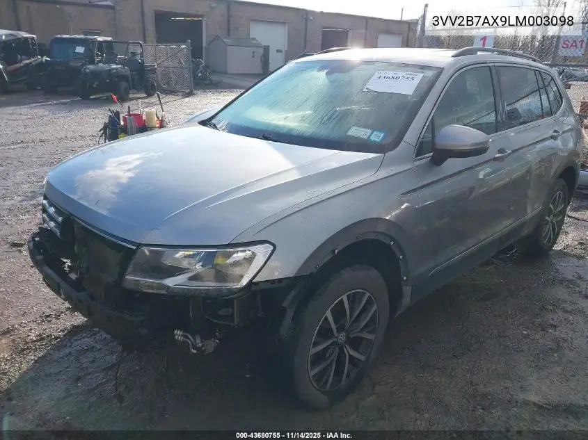 2020 Volkswagen Tiguan 2.0T Se/2.0T Se R-Line Black/2.0T Sel VIN: 3VV2B7AX9LM003098 Lot: 43680755
