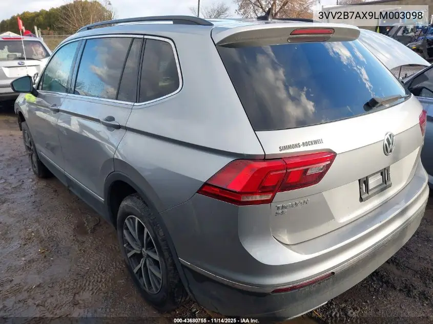 2020 Volkswagen Tiguan 2.0T Se/2.0T Se R-Line Black/2.0T Sel VIN: 3VV2B7AX9LM003098 Lot: 43680755