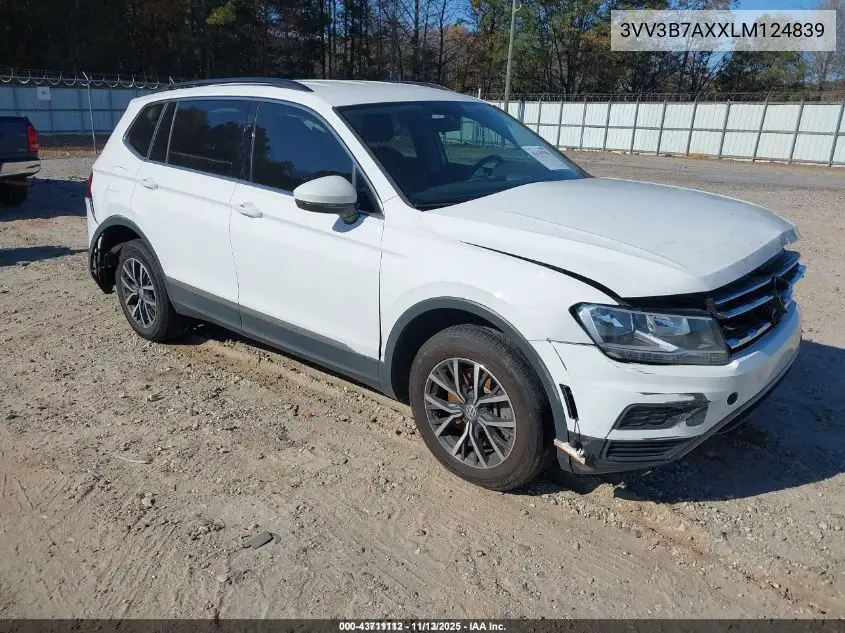 3VV3B7AXXLM124839 2020 Volkswagen Tiguan 2.0T Se/2.0T Se R-Line Black/2.0T Sel