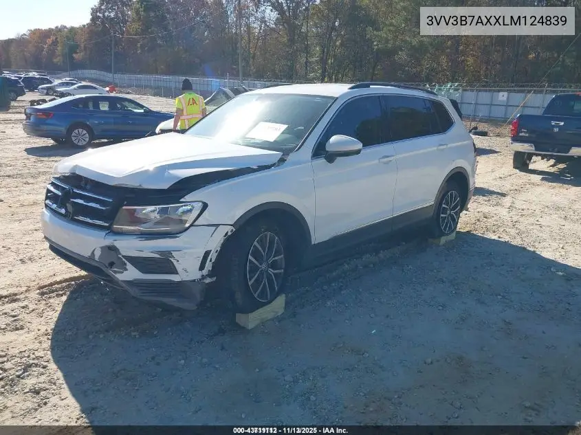 3VV3B7AXXLM124839 2020 Volkswagen Tiguan 2.0T Se/2.0T Se R-Line Black/2.0T Sel