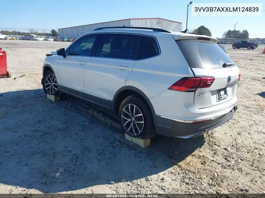 3VV3B7AXXLM124839 2020 Volkswagen Tiguan 2.0T Se/2.0T Se R-Line Black/2.0T Sel