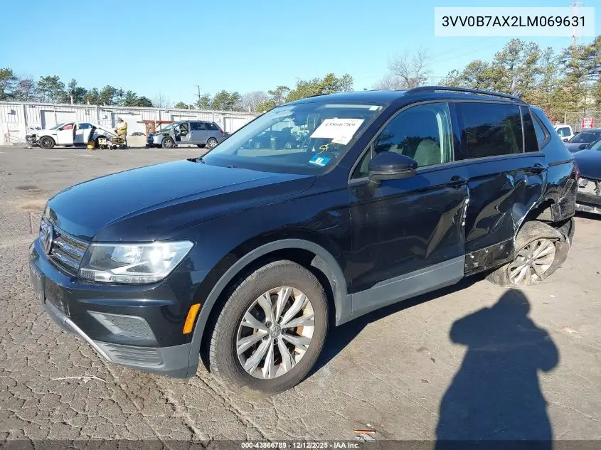 3VV0B7AX2LM069631 2020 Volkswagen Tiguan 2.0T S