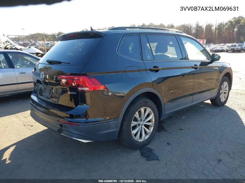 3VV0B7AX2LM069631 2020 Volkswagen Tiguan 2.0T S