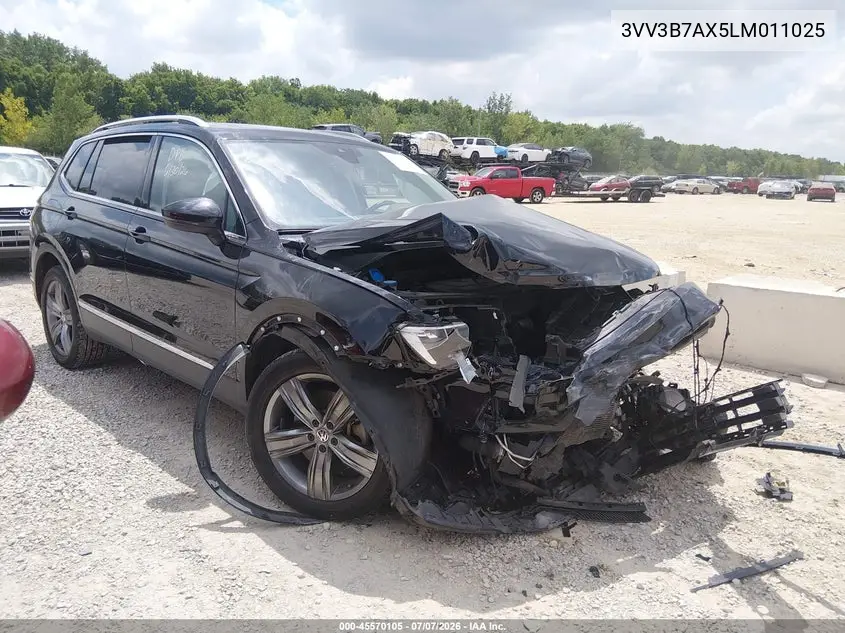 2020 Volkswagen Tiguan 2.0T Se/2.0T Se R-Line Black/2.0T Sel VIN: 3VV3B7AX5LM011025 Lot: 45570105