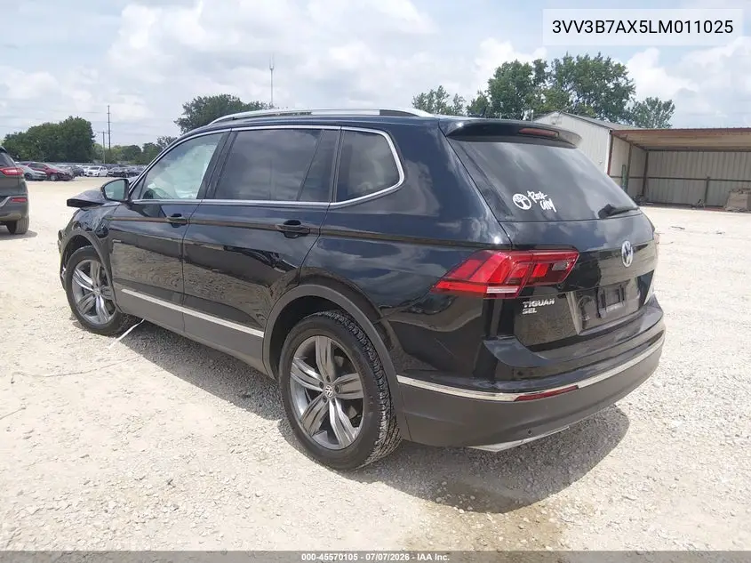 2020 Volkswagen Tiguan 2.0T Se/2.0T Se R-Line Black/2.0T Sel VIN: 3VV3B7AX5LM011025 Lot: 45570105
