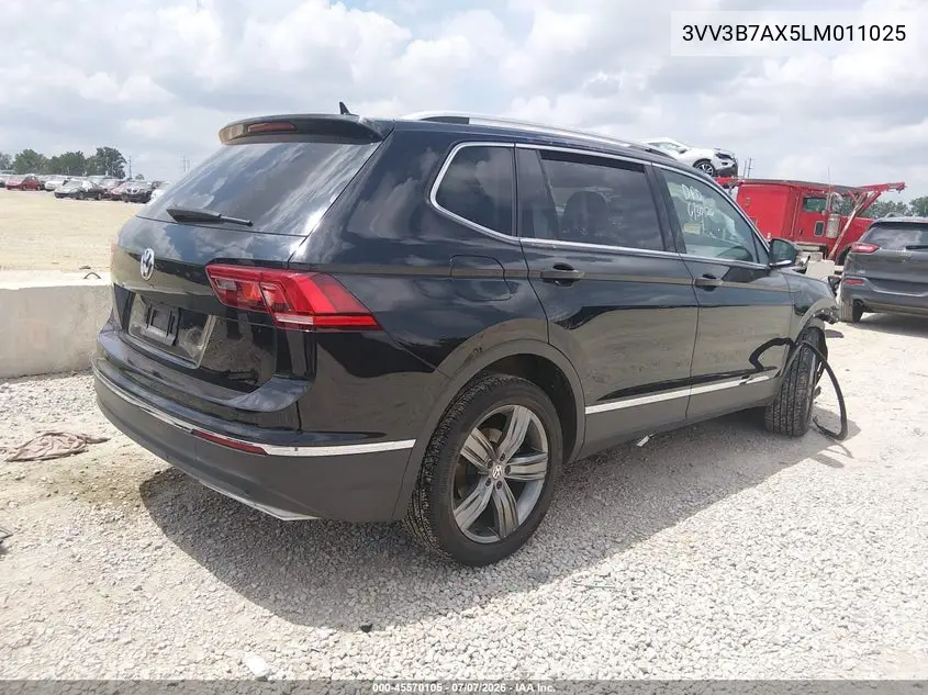 2020 Volkswagen Tiguan 2.0T Se/2.0T Se R-Line Black/2.0T Sel VIN: 3VV3B7AX5LM011025 Lot: 45570105