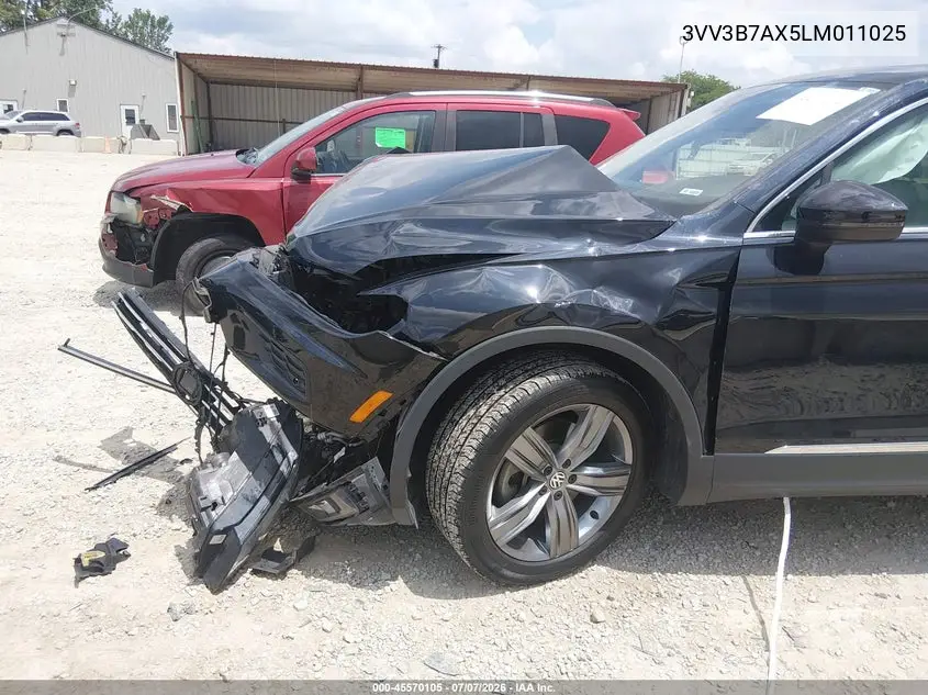 2020 Volkswagen Tiguan 2.0T Se/2.0T Se R-Line Black/2.0T Sel VIN: 3VV3B7AX5LM011025 Lot: 45570105