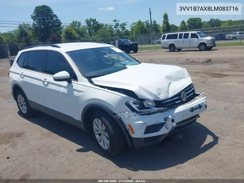 2020 Volkswagen Tiguan 2.0T S VIN: 3VV1B7AX8LM083716 Lot: 45612609