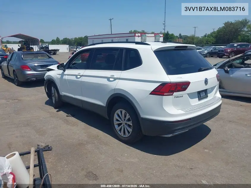 2020 Volkswagen Tiguan 2.0T S VIN: 3VV1B7AX8LM083716 Lot: 45612609