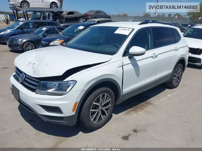 2020 Volkswagen Tiguan 2.0T Se/2.0T Se R-Line Black/2.0T Sel VIN: 3VV2B7AX8LM146883 Lot: 45690078