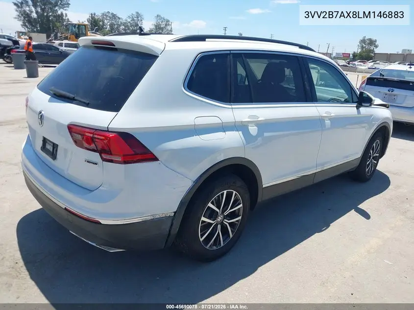 2020 Volkswagen Tiguan 2.0T Se/2.0T Se R-Line Black/2.0T Sel VIN: 3VV2B7AX8LM146883 Lot: 45690078