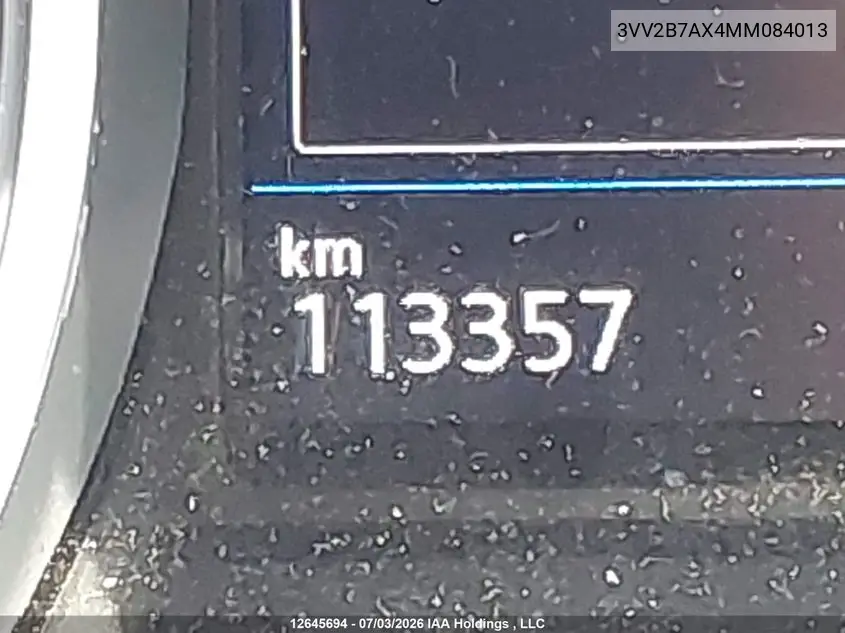 2021 Volkswagen Tiguan VIN: 3VV2B7AX4MM084013 Lot: 12645694