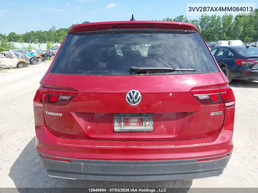 2021 Volkswagen Tiguan VIN: 3VV2B7AX4MM084013 Lot: 12645694