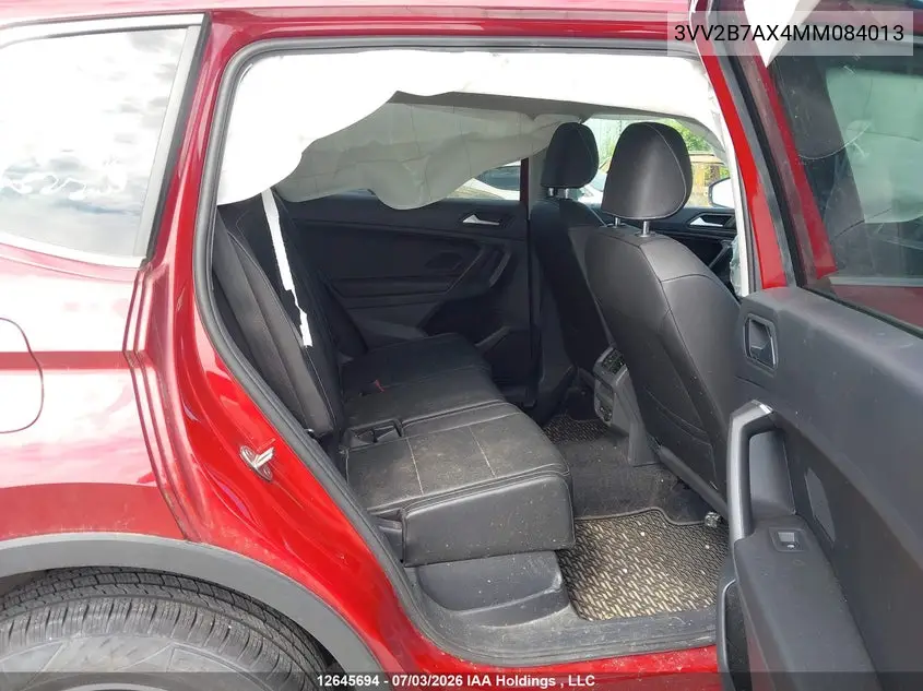 2021 Volkswagen Tiguan VIN: 3VV2B7AX4MM084013 Lot: 12645694