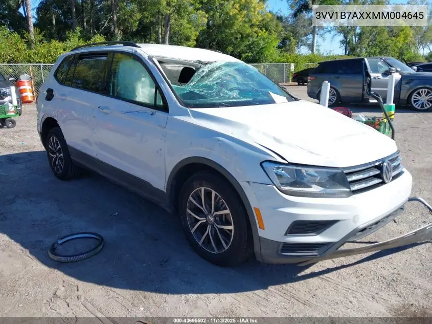 3VV1B7AXXMM004645 2021 Volkswagen Tiguan 2.0T S