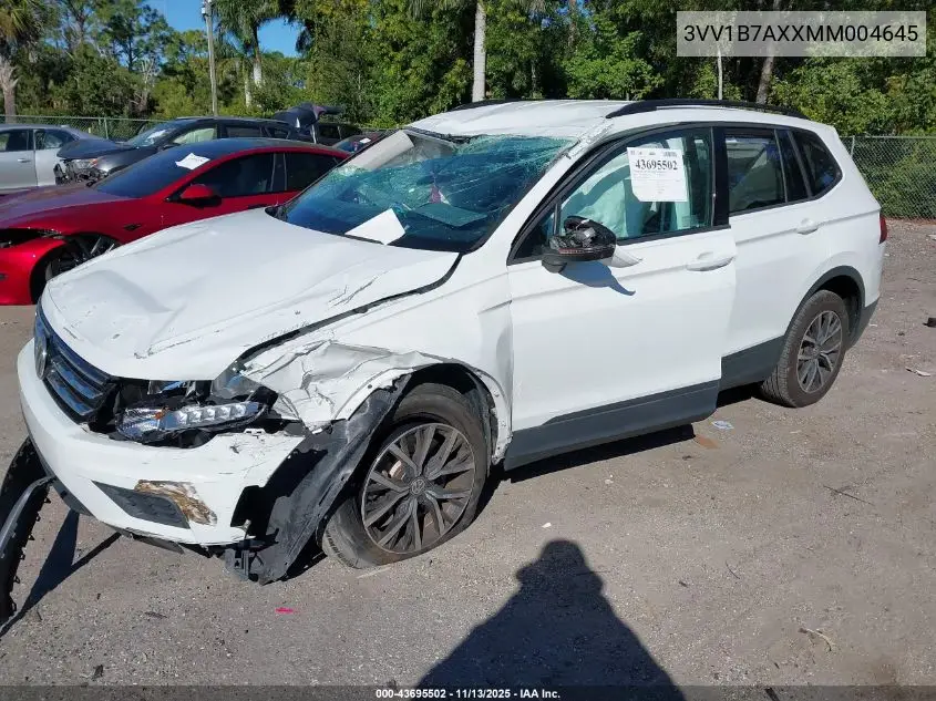 3VV1B7AXXMM004645 2021 Volkswagen Tiguan 2.0T S