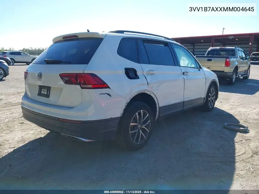 3VV1B7AXXMM004645 2021 Volkswagen Tiguan 2.0T S