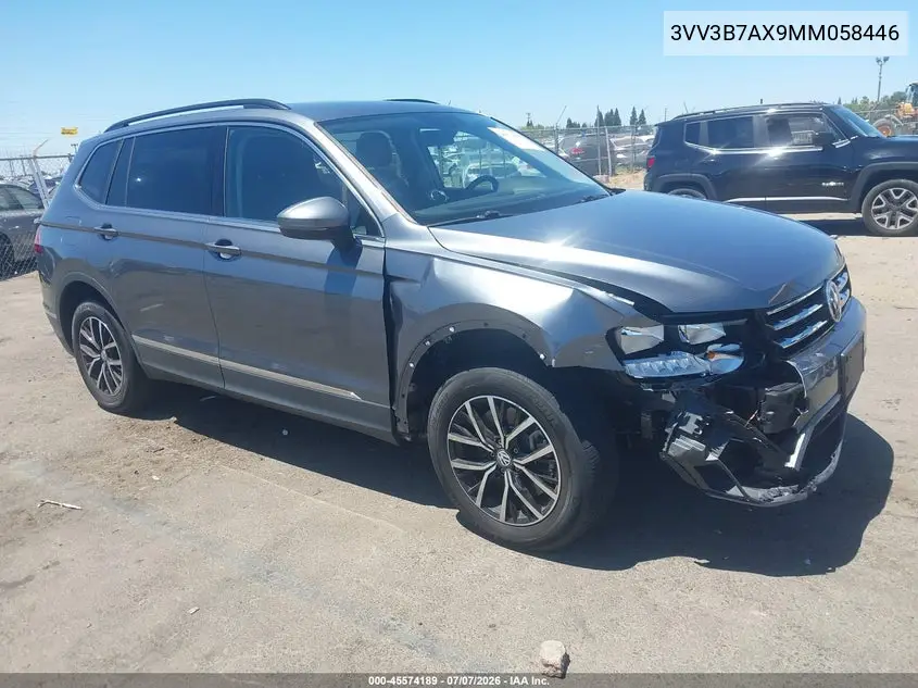 2021 Volkswagen Tiguan 2.0T Se/2.0T Se R-Line Black/2.0T Sel VIN: 3VV3B7AX9MM058446 Lot: 45574189