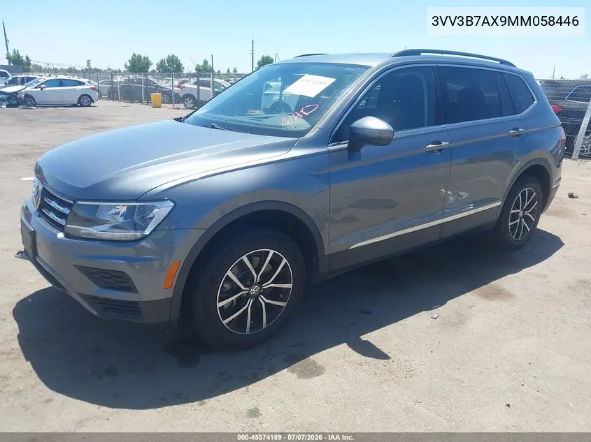 2021 Volkswagen Tiguan 2.0T Se/2.0T Se R-Line Black/2.0T Sel VIN: 3VV3B7AX9MM058446 Lot: 45574189
