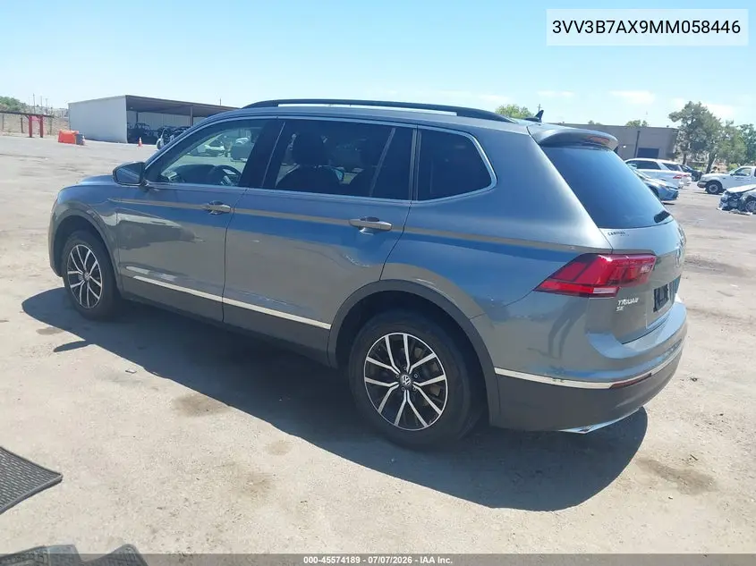 2021 Volkswagen Tiguan 2.0T Se/2.0T Se R-Line Black/2.0T Sel VIN: 3VV3B7AX9MM058446 Lot: 45574189