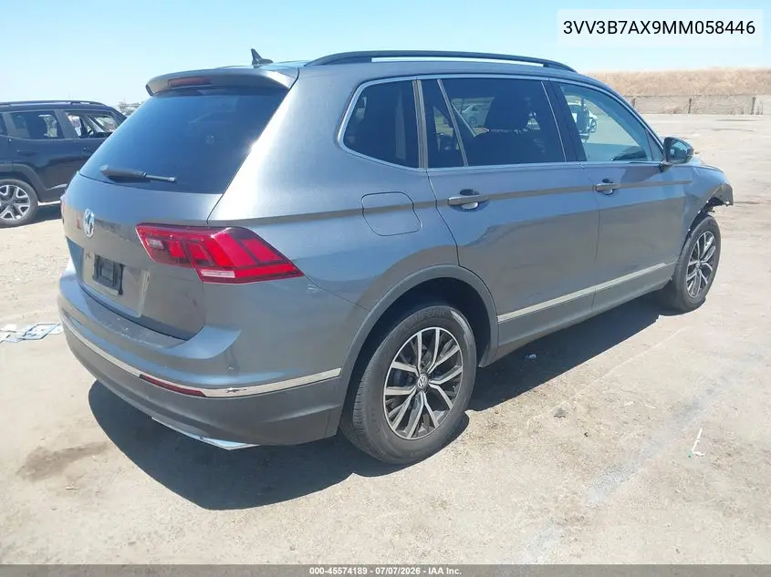 2021 Volkswagen Tiguan 2.0T Se/2.0T Se R-Line Black/2.0T Sel VIN: 3VV3B7AX9MM058446 Lot: 45574189