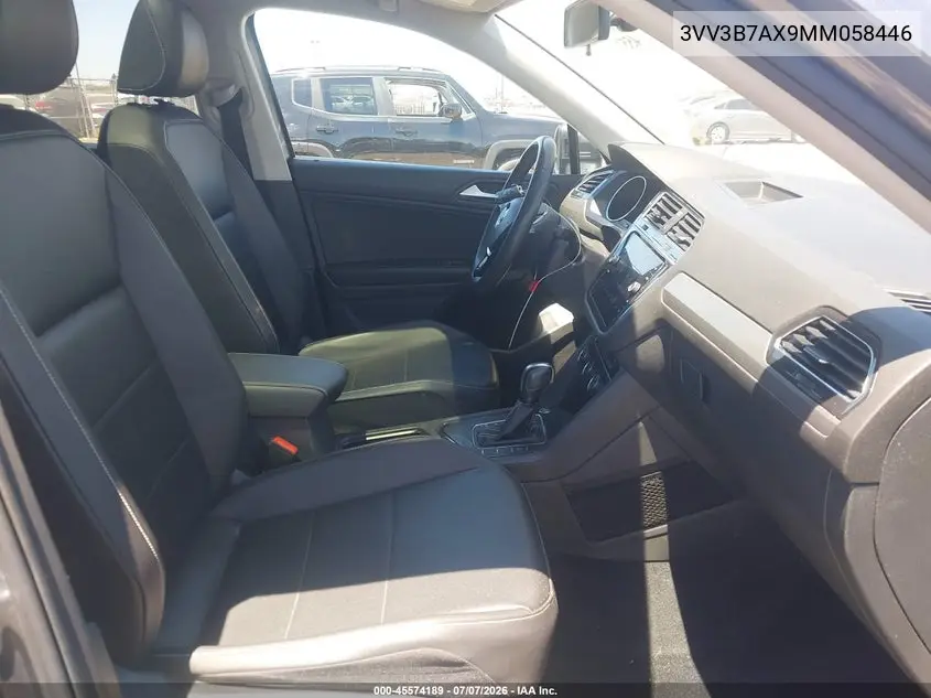 2021 Volkswagen Tiguan 2.0T Se/2.0T Se R-Line Black/2.0T Sel VIN: 3VV3B7AX9MM058446 Lot: 45574189