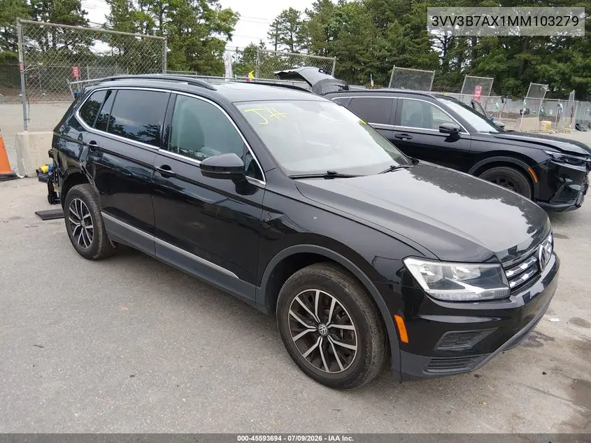 2021 Volkswagen Tiguan 2.0T Se/2.0T Se R-Line Black/2.0T Sel VIN: 3VV3B7AX1MM103279 Lot: 45593694
