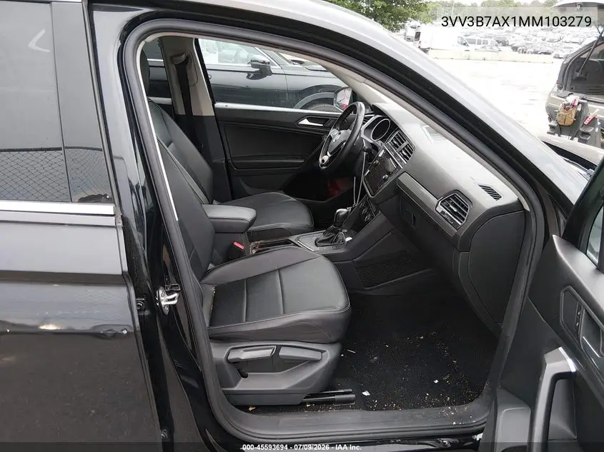 2021 Volkswagen Tiguan 2.0T Se/2.0T Se R-Line Black/2.0T Sel VIN: 3VV3B7AX1MM103279 Lot: 45593694
