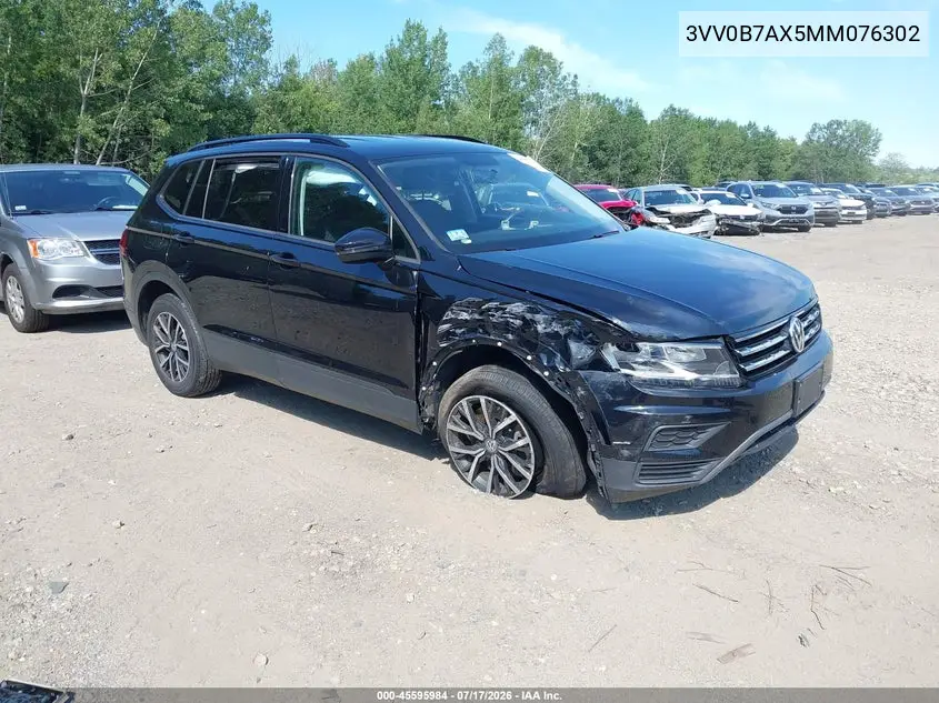 2021 Volkswagen Tiguan 2.0T S VIN: 3VV0B7AX5MM076302 Lot: 45595984