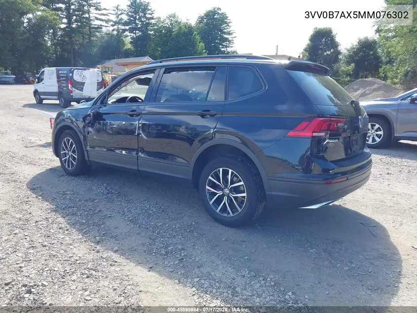 2021 Volkswagen Tiguan 2.0T S VIN: 3VV0B7AX5MM076302 Lot: 45595984