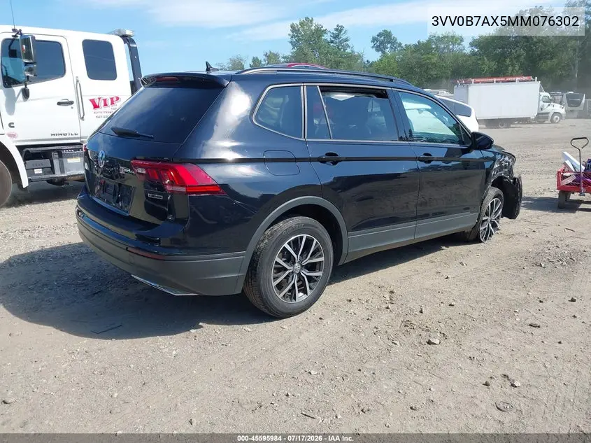 2021 Volkswagen Tiguan 2.0T S VIN: 3VV0B7AX5MM076302 Lot: 45595984