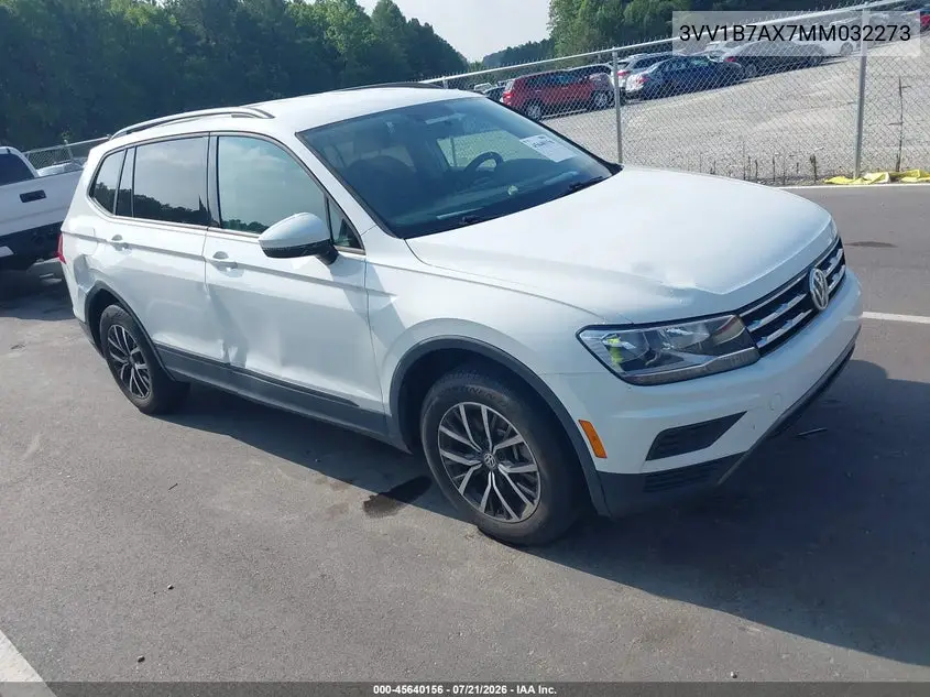 2021 Volkswagen Tiguan 2.0T S VIN: 3VV1B7AX7MM032273 Lot: 45640156