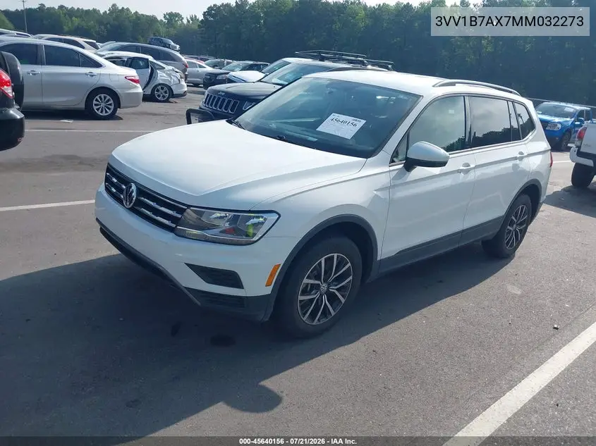 2021 Volkswagen Tiguan 2.0T S VIN: 3VV1B7AX7MM032273 Lot: 45640156