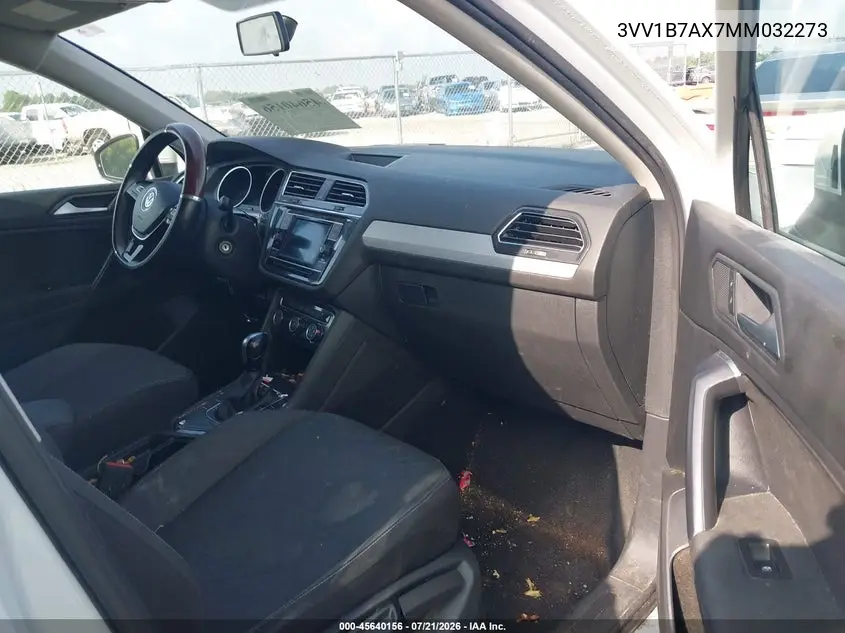 2021 Volkswagen Tiguan 2.0T S VIN: 3VV1B7AX7MM032273 Lot: 45640156
