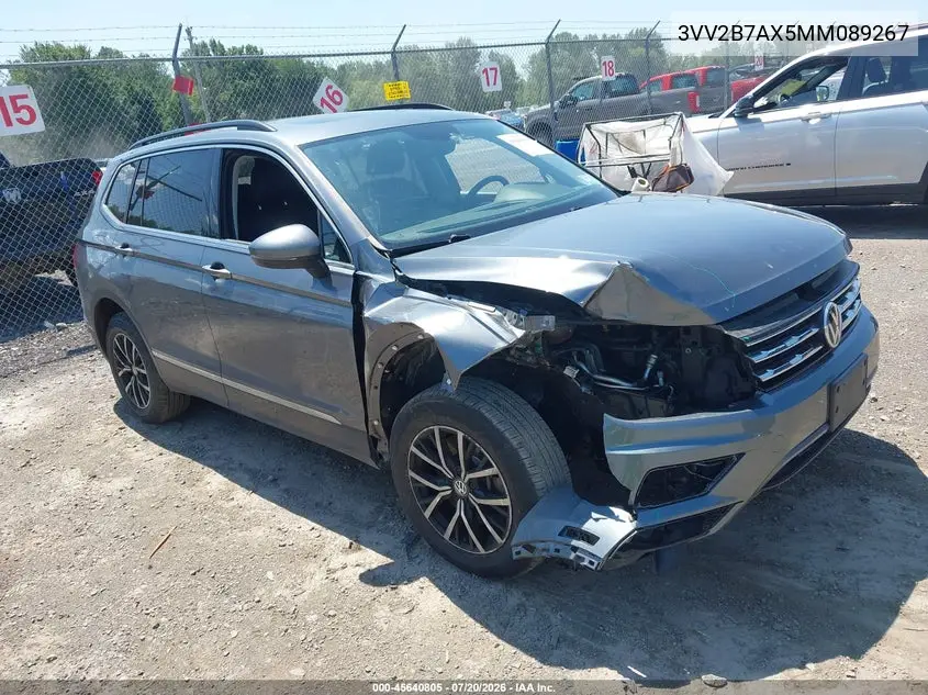 2021 Volkswagen Tiguan 2.0T Se/2.0T Se R-Line Black/2.0T Sel VIN: 3VV2B7AX5MM089267 Lot: 45640805