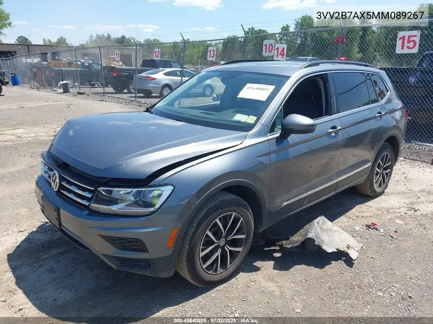 2021 Volkswagen Tiguan 2.0T Se/2.0T Se R-Line Black/2.0T Sel VIN: 3VV2B7AX5MM089267 Lot: 45640805