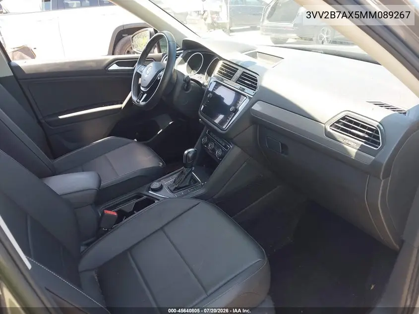 2021 Volkswagen Tiguan 2.0T Se/2.0T Se R-Line Black/2.0T Sel VIN: 3VV2B7AX5MM089267 Lot: 45640805
