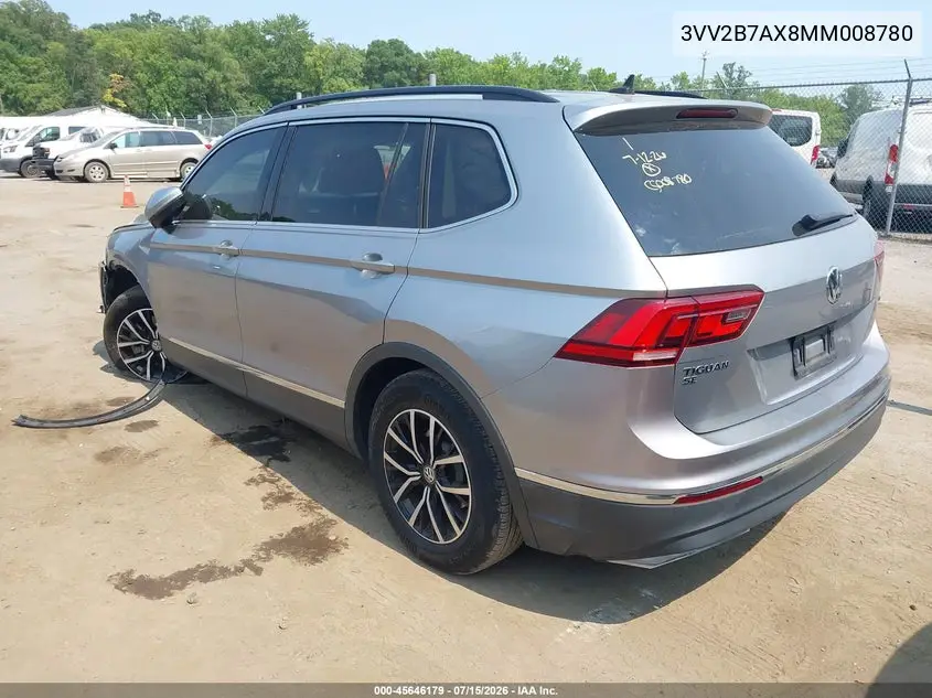 2021 Volkswagen Tiguan 2.0T Se/2.0T Se R-Line Black/2.0T Sel VIN: 3VV2B7AX8MM008780 Lot: 45646179