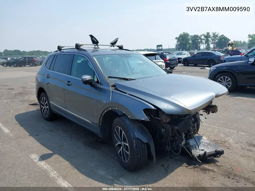 2021 Volkswagen Tiguan 2.0T Se/2.0T Se R-Line Black/2.0T Sel VIN: 3VV2B7AX8MM009590 Lot: 45648224
