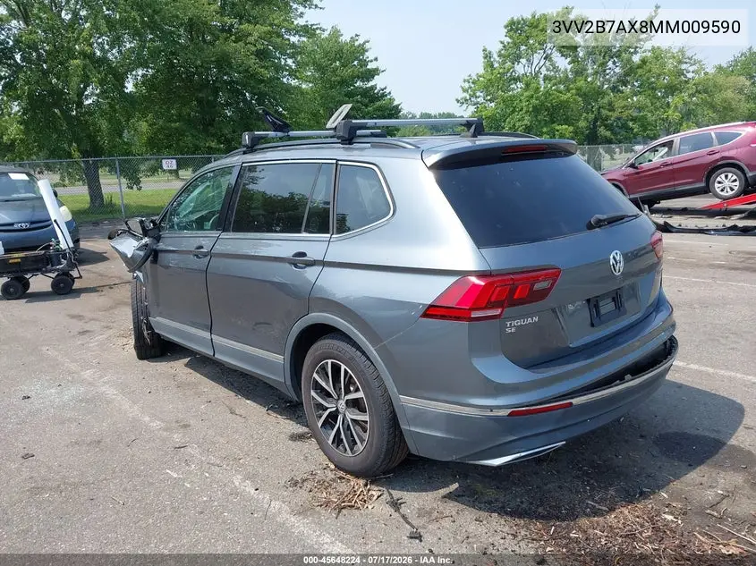 2021 Volkswagen Tiguan 2.0T Se/2.0T Se R-Line Black/2.0T Sel VIN: 3VV2B7AX8MM009590 Lot: 45648224