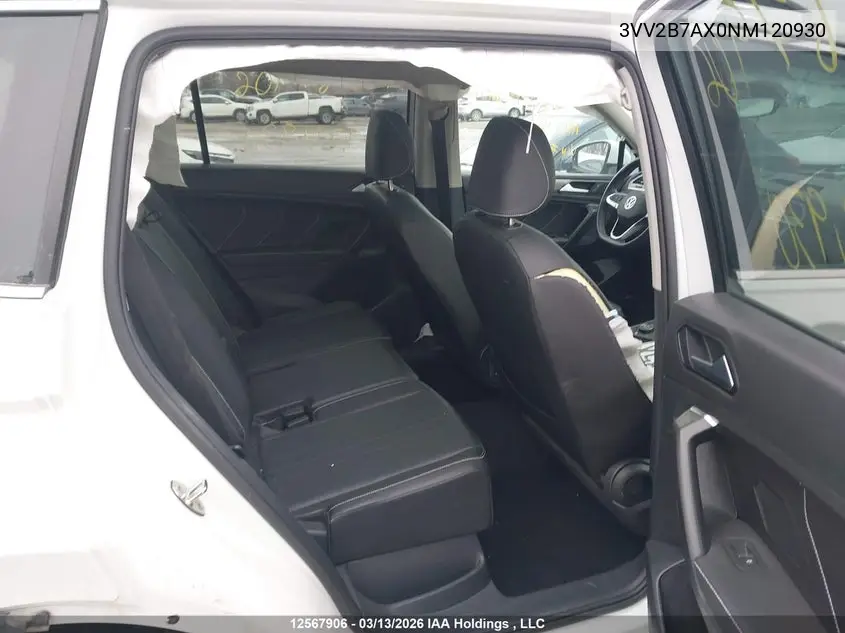 2022 Volkswagen Tiguan Comfortline VIN: 3VV2B7AX0NM120930 Lot: 12567906