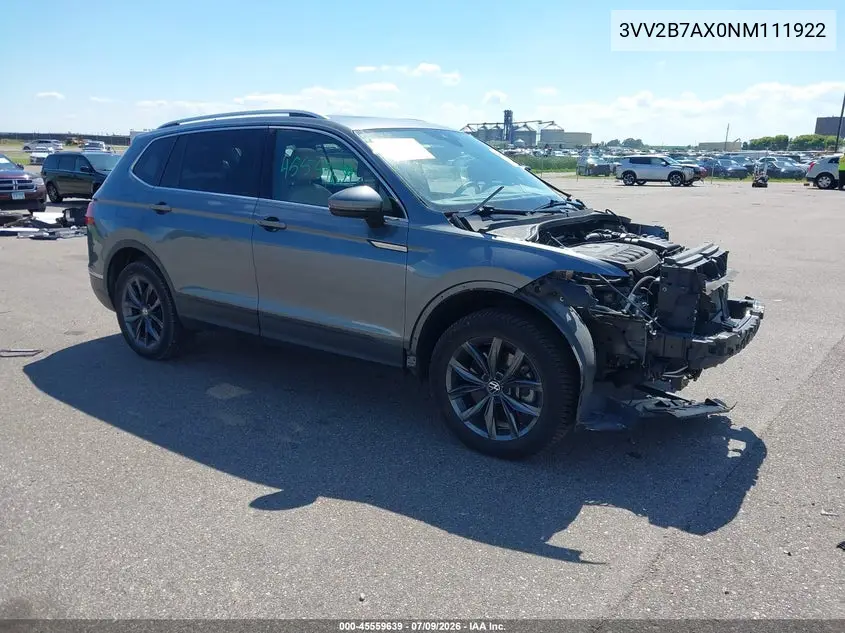 2022 Volkswagen Tiguan 2.0T Se VIN: 3VV2B7AX0NM111922 Lot: 45559639
