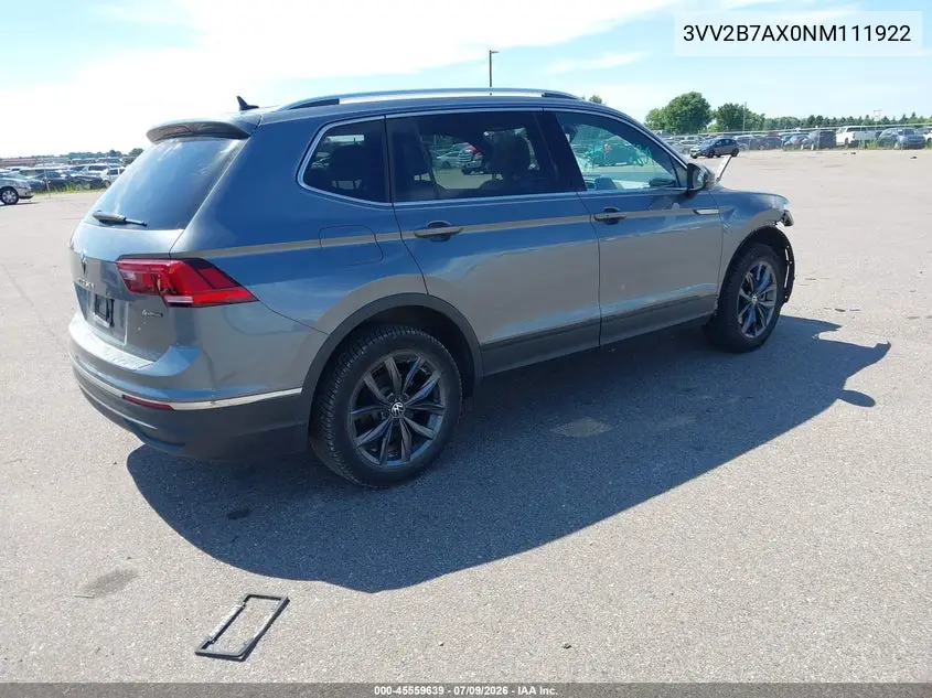2022 Volkswagen Tiguan 2.0T Se VIN: 3VV2B7AX0NM111922 Lot: 45559639